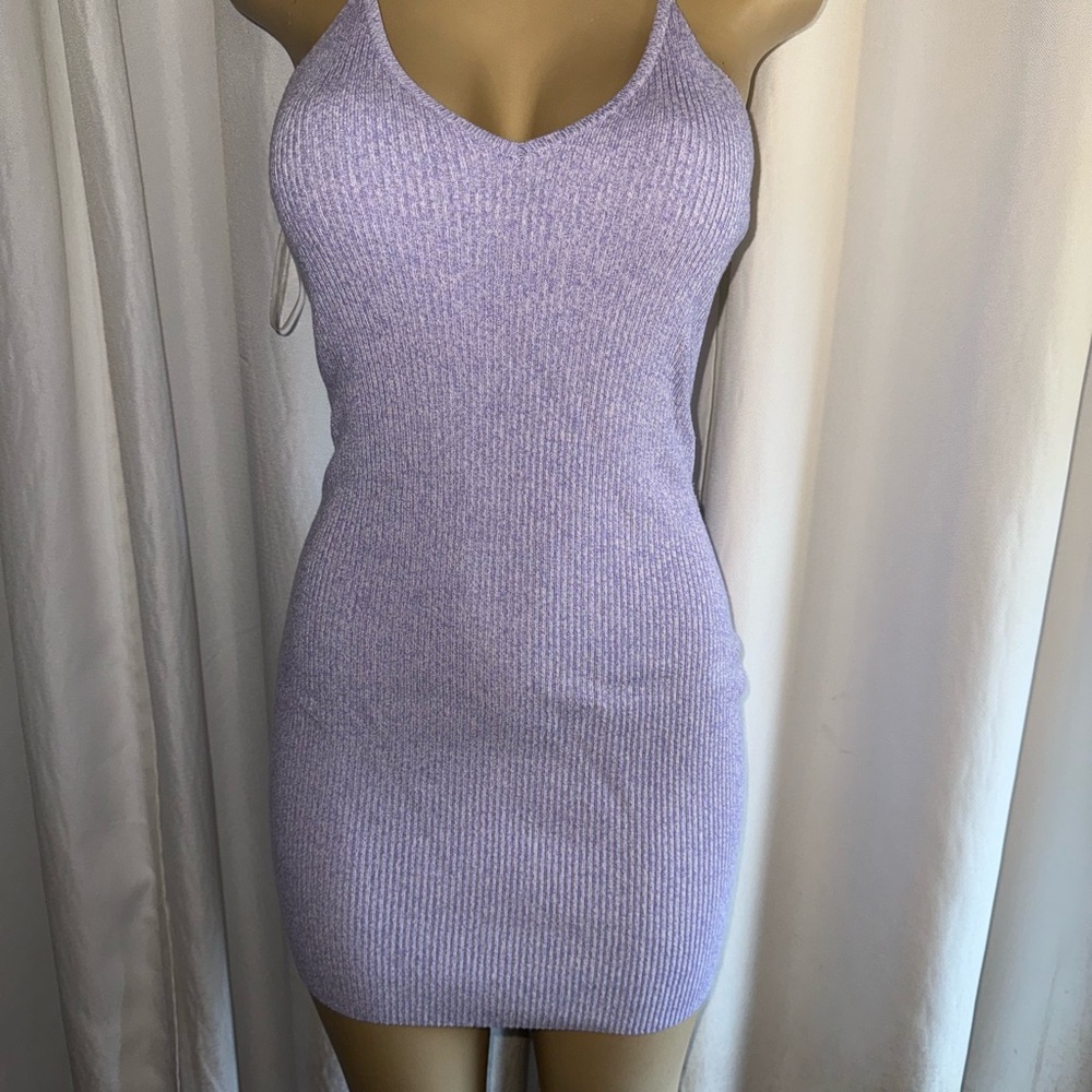 Elegant Lavender Knit Dress
